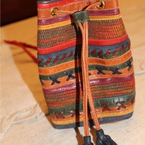 Sharif Vintage Multicolor Striped Women's Purse